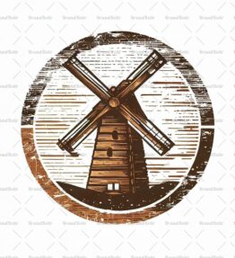 Rustikale Windmühle